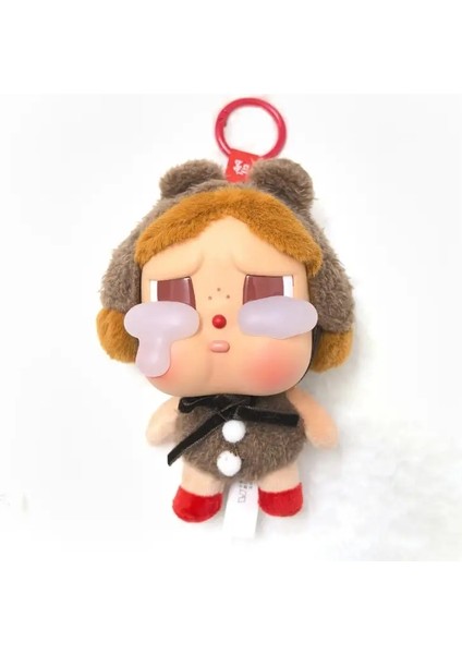 Yeni Orijinal Crybaby Crying Again Seri Serisi Kutu Figürleri Vinil Yüz Bebek Kravat Kolye Keychain Gizem Kutusu Oyuncak Hediye Renk: Kırmızı (Yurt Dışından)