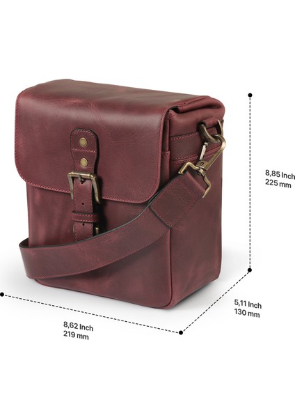 MG1328 Hakiki Deri Kamera Çantası | Hakiki Deri Dikey Kamera Çantası | Gerçek Deri | SLR/DSLR Kamera Çantası