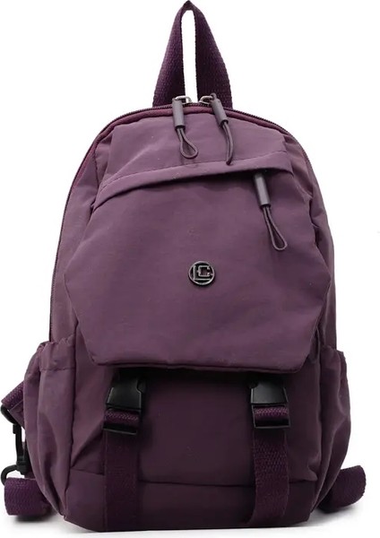 Basit Düz Renkli Unisex Küçük Sırt Çantası Yeni Sıcak Satış Çok Yönlü Büyük Kapasiteli Sırt Çantası Moda Kadın Göğüs Çantası Renk: Mor (Yurt Dışından)