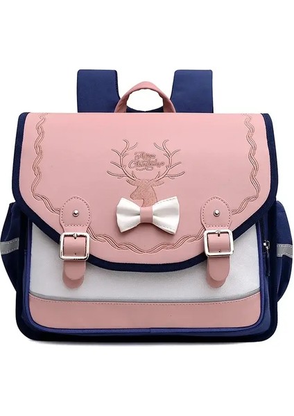 Okul Çantaları Kızlar Ortopedik Sırt Çantası Sevimli Su Geçirmez Okul Çantası, Genç Flip Kitap Çantası Öğrenci Sınıfı 1-3 Mochilas Infantilcolor: Pembe (Yurt Dışından)