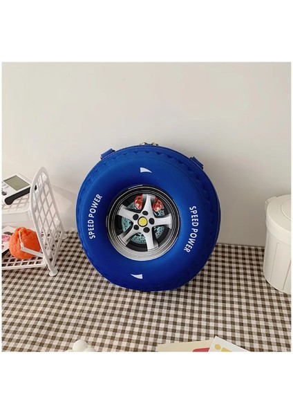 Renkli Lastik Şeklindeki Çocukların Okul Çantası Eva 3D Karikatür Tekerlek Anaokulu Omuz Çantası Yükü Azaltıcı Çocuk Backpackcolor: Sarı (Yurt Dışından)