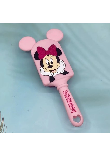 Disney Mickey Mouse Elastik Tarak Minnie Bowknot Çocuk Tomberi 3D Hava Yastığı Saç Bakım Tomberi Kız Makyaj Çocuk Ürünleri Renk: Pembe (Yurt Dışından)