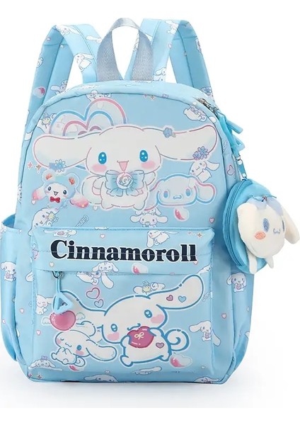 Kuromi Cinnamoroll Para Çantası ile Sırt Çantası, Hello Kitty Cartoon Schoolbag, Girl Rahat Seyahat Gazetme Sırpack Günlük Kullanım Renk: Cinnamoroll (Yurt Dışından)