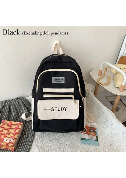 Moda Naylon Büyük Kapasiteli Sırt Çantası Su Geçirmez Saf Renk Öğrenci Okul Çantası Çok Fonksiyonlu Sırt Çantaları Kadınlar Mencolor: Yeşil (Yurt Dışından)