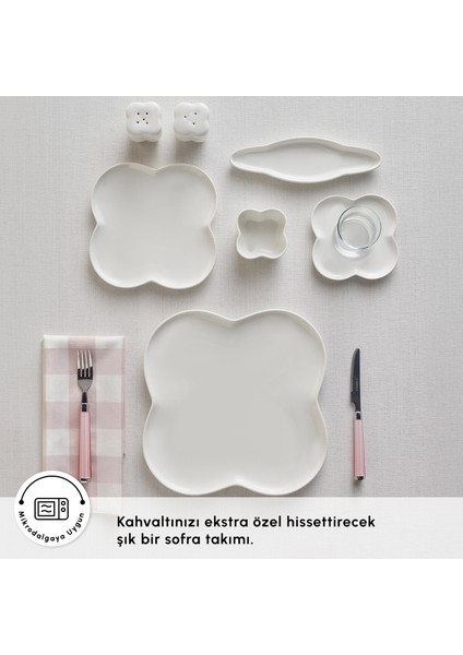 Clover 28 Parça 6 Kişilik Porselen Kahvaltı/servis Takımı fırsatları