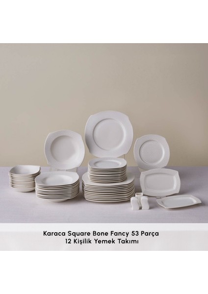 Square Bone Fancy 53 Parça 12 Kişilik Yemek Takımı modelleri