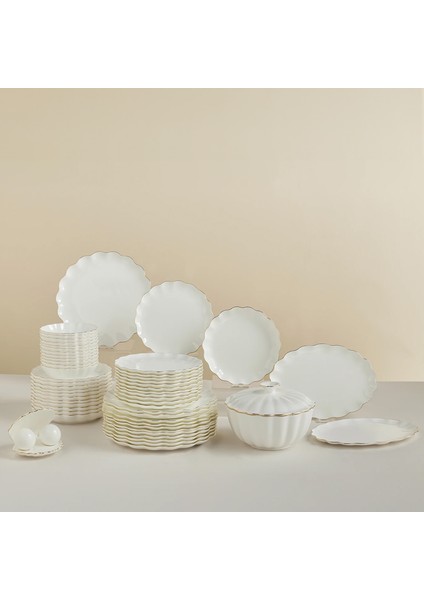 Fine Pearl Extra Shell 55 Parça 12 Kişilik Yemek Takımı Gold fiyatları