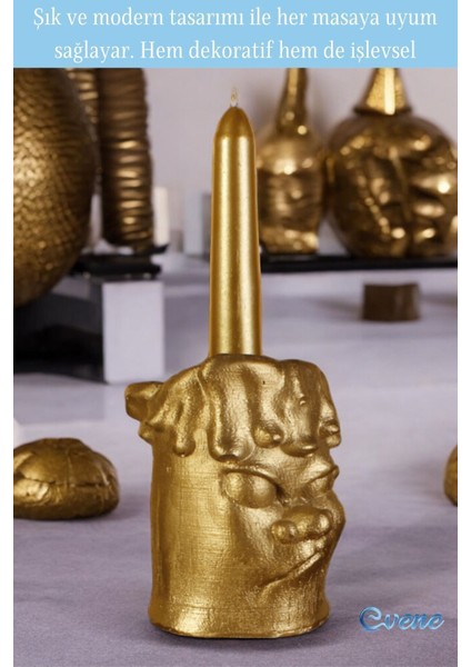 Gümüş Eskitme Mumluk Şamdan Ince Mum Uyumlu Model 4