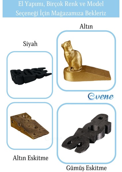 Kapı Stoperi Altın Eskitme Renk Dekoratif Kapı Tutucu Durdurucu Model 6