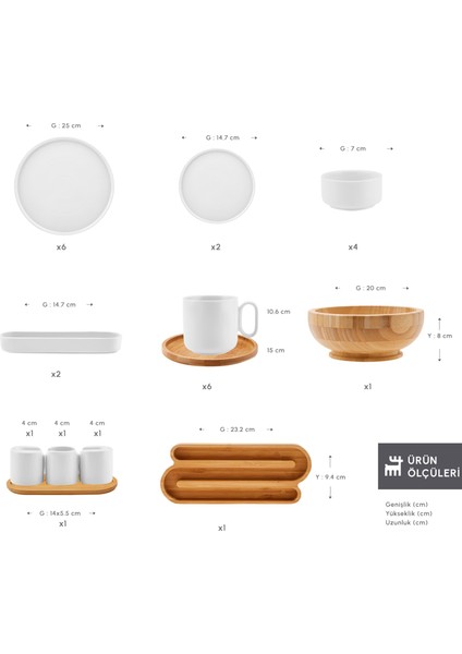 Surface 32 Parça 6 Kişilik Kahvaltı Takımı fiyatları
