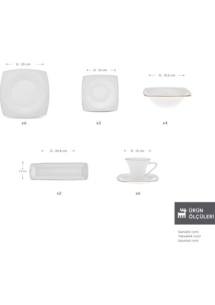 Fine Pearl Ragusa 26 Parça 6 Kişilik İnci Kahvaltı Takımı Gold fiyatları