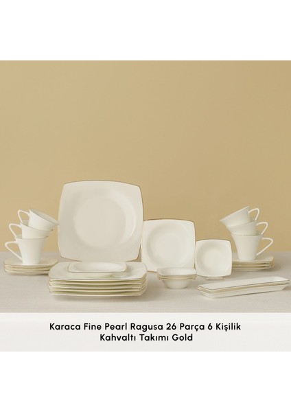 Fine Pearl Ragusa 26 Parça 6 Kişilik İnci Kahvaltı Takımı Gold modelleri