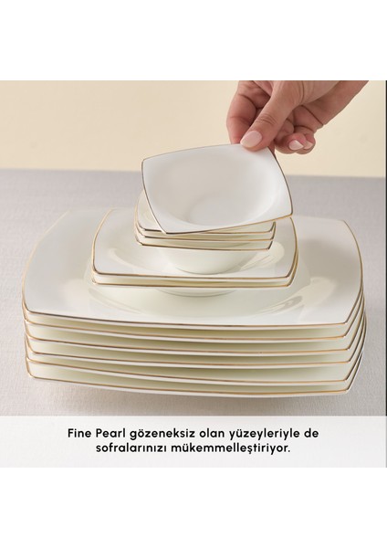 Fine Pearl Ragusa 26 Parça 6 Kişilik İnci Kahvaltı Takımı Gold