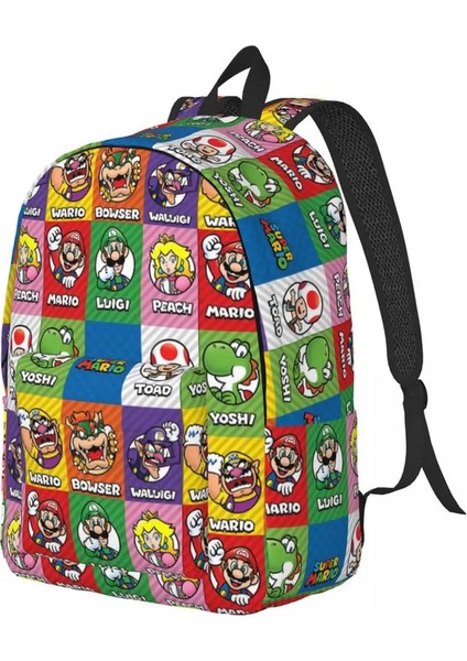 Süper Mario Oyun Karikatür Sırt Çantası Pock Okulu Yürüyüşü Luigi Bowser Yoshi Peach Day Pack Erkek Kadın Kolej Omuz Bagcolor: S Boyutu S (Yurt Dışından)