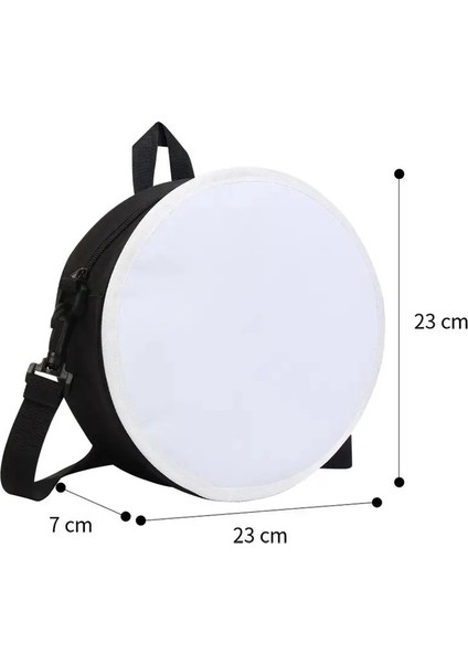 Termal Süblimasyon Boş Baskı Kızları Küçük Sırt Çantası Yeni Kızlar Seyahat Küçük Yuvarlak Çanta Yaz Sevimli Anaokulu Okulbagcolor: Siyah (Yurt Dışından)