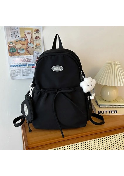 Su Geçirmez Çocuk Okulu Sırt Çantası Büyük Kapasiteli Naylon Öğrenciler Okul Çantası Hafif Tote Okul Çantası Erkek Kızlar Kızlar: Black-M (Yurt Dışından)