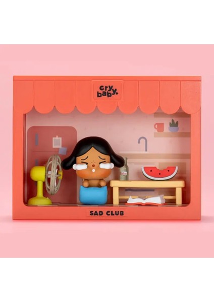 Pop Mart Crybaby Sad Club Serisi Sahne Setleri Molly 1pc/8pcs Popmart Kutusu Anime Action Figür Sevimli Heykelcik Ağlama Babycolor: Temizlik Günü (Yurt Dışından)