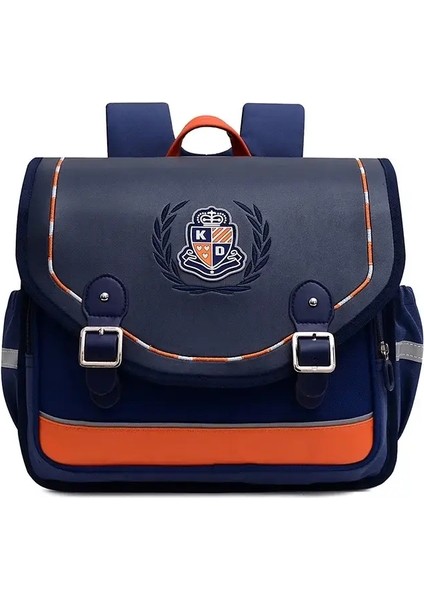 Okul Çantaları Kızlar Ortopedik Sırt Çantası Sevimli Su Geçirmez Okul Çantası Genç Flip Kitap Çantası Öğrenci Sınıfı 1-3 Mochilas Infantil Renk: Koyu Mavi (Yurt Dışından)