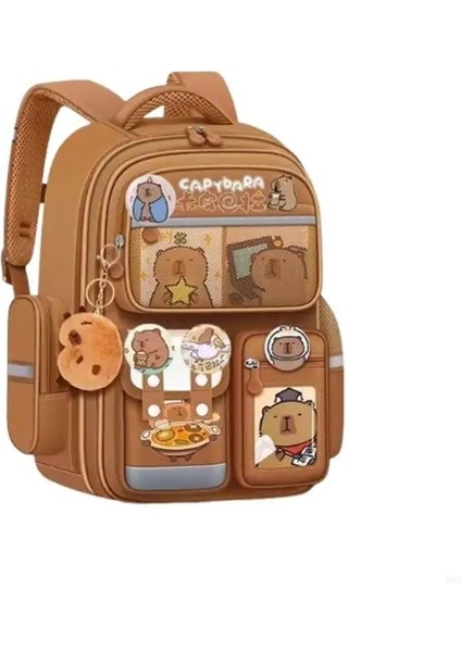 Karikatür Capya Okulu Sırt Çantası Hafif ve Pratik Kitap Çantası Ilköğretim Öğrenci Rengi Için Büyük Kapasite Day Pack: D0LF3TK306429-10-S (Yurt Dışından)