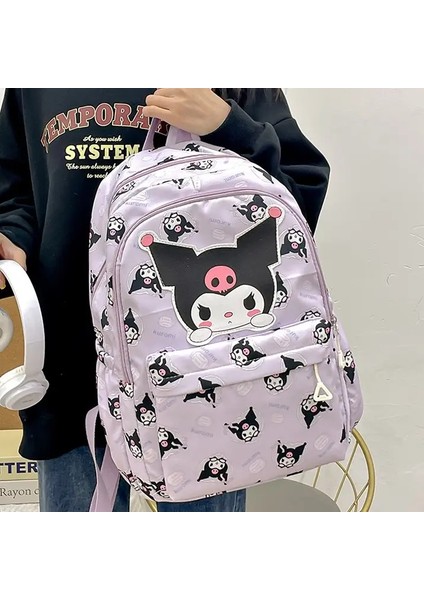 Sanrio Sevimli Kuromi Melody Cinnamoroll Büyük Kapasiteli Sırt Çantası Erkek Kızlar Karikatür Hello Kitty Kawaii Canvas Schoolbagcolor: 1 (Yurt Dışından)