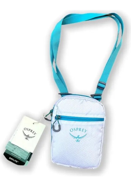 Osprey'in Yeni Tek Omuz Çantası, Crossbody Çantası, Modaya Uygun Küçük Kare Çanta, Mini Renkli Spor Tarzı Renk: Beyaz Yakalı Gökyüzü Blu (Yurt Dışından)