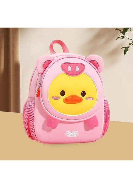 Anaokulu Schoolbag Erkek ve Kız Okul Çantası Karikatür Sırt Çantası Anti-Lost Küçük Sırt Çantası Çocuk Çantası Mochila Escolar Renk: Pigduck-S (Yurt Dışından)