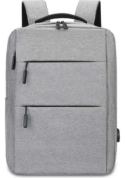 Çok Katmanlı Fermuarlı Dizüstü Bilgisayar Çantası, 13 Inç, 14 Inç, 15 Inç, Bilgisayar Sırt Çantası, Iş Sırt Çantası, Erkek ve Kadın Seyahat Rengi: Gri/boyut: 15 Inç (Yurt Dışından)