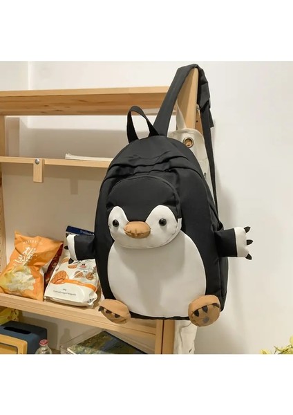 Özelleştirilmiş Koreli Sürüm Büyük Kapasite Basit Backpack Kişiselleştirilmiş Nakış Sevimli Penguen Koleji Öğrenci Backpackcolor: Mavi/boyut: Gerek Yok Özel (Yurt Dışından)