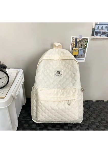 Okul Çantası Hafif Günlük Daypack College Dizüstü Dizüstü Çantası Erkekler Için Kadınlar Suya Dalı Seyahat Sırt Çantası Sports Highcolor: Bej (Yurt Dışından)