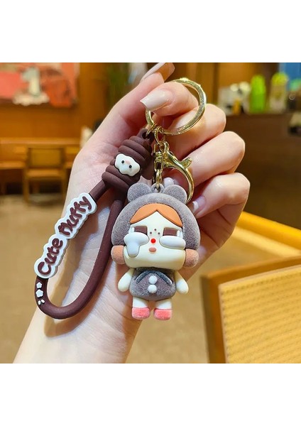 Yeni Kawaii Crybaby Flock Anahtarlık Kolye Anime Dıy Sırt Çantası Dekor Araba Zinciri Karikatür Sevimli Eylem Figürü Kadın Hediyeler: F (Yurt Dışından)