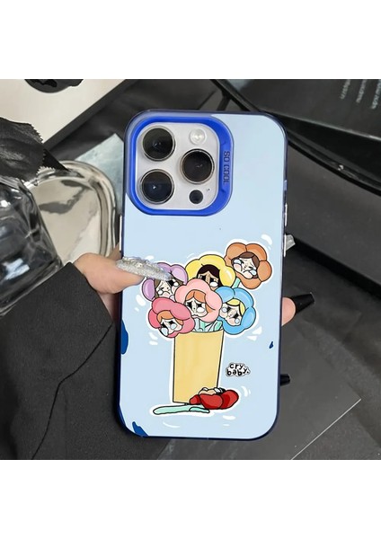 Iphone Için Sevimli C-Crybaby Bebek Telefon Kılıfı 16,15,14,13,12,11, Pro, Max, Plus, Mini, Xs, Se Anti-Fall Mavi Mat Sert Tampon Rolor: Z8/malzeme: IPHONE11 (Yurt Dışından)