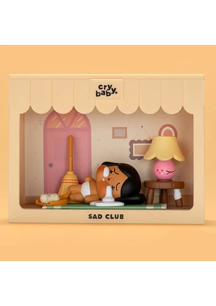 Pop Mart Crybaby Sad Club Serisi Sahne Setleri Molly 1pc/8pcs Popmart Kutusu Anime Action Figür Sevimli Heykelcik Ağlama Bebek Rengi: Breath Me (Yurt Dışından)