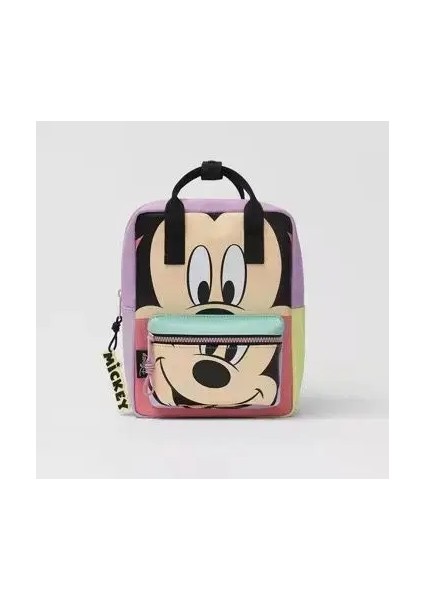 Disney Mickey Mouse Cartoon Moda Sırt Çantası Kadınlar Minnie Canvas Okul Çantası Moda Büyük Kapasite Sırt Çantası Kızlar Mochila Renk: A6 27X21X13CM (Yurt Dışından)