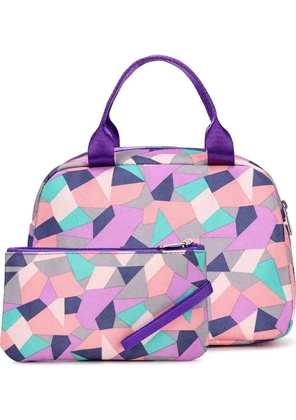 Sıcak Kız Geometrik Baskılı Birincil Ortaokul Çantası Su Geçirmez Büyük Sırt Çantası Çocuklar Kitap Çantası Seti Öğrenci Çantası Mochilacolor: Pembe Öğle Yemeği Çantası (Yurt Dışından)