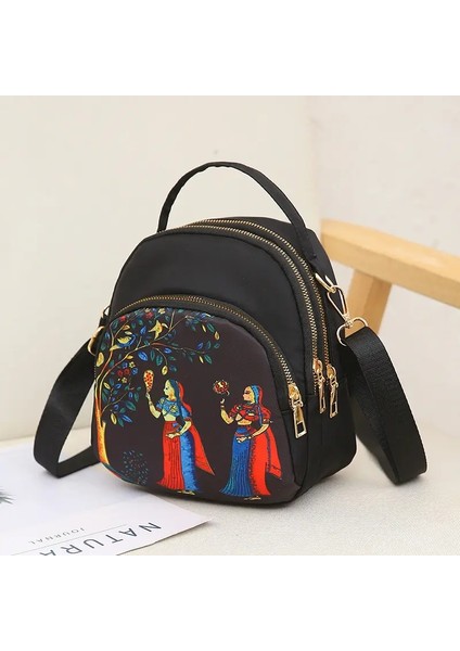 Üç Amaçlı Bayanlar Omuz Çok Amaçlı Mini Küçük Sırt Çantası Oxford Kumaş Haberci Çantası Kadınlar Için Omuz Torbası: Ağaç (Yurt Dışından)