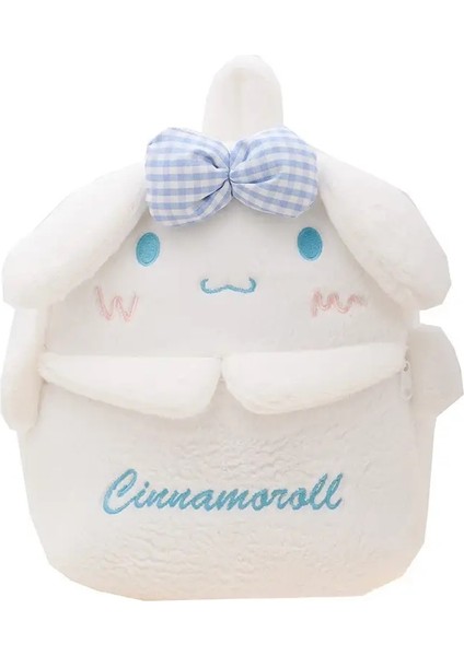 Kuromi Cinnamoroll Peluş Sırt Çantası, Yumuşak, Sevimli Karikatür Tasarımı, Okul Için Geniş Gündap Sırp Çekiş, Seyahat ve Günlük Kullanım Renk: B-Cinnamoroll (Yurt Dışından)