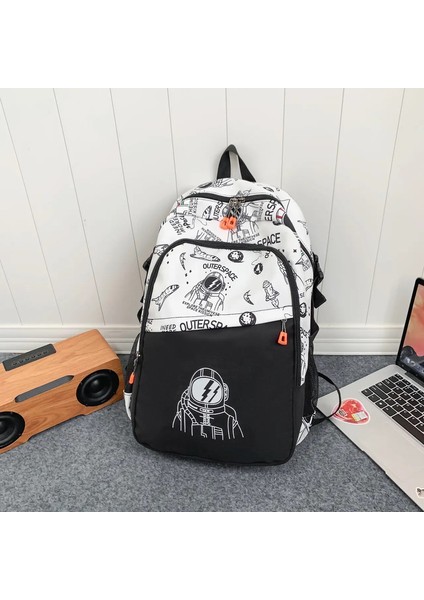 Kadın ve Erkek Için Büyük Kapasiteli Çip Çantası Womencolor Için Sırt Çantası: Siyah (Yurt Dışından)