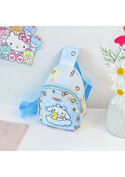Sanrio Messenger Çantası Hello Kitty, Cinnamoroll, Kuromi Karikatür Çocuk Göğüs Çantası Omuz Eşek Sırt Çantası Toptancolor: Cinnamoroll (Yurt Dışından)