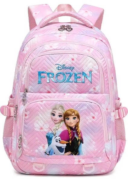 Dondurulmuş Anna Elsa Öğrenci Sırt Çantaları Okul Çantası Su Geçirmez Kadınlar Sırt Çantası Seyahat Çantası Okul Çantası Genç Kızlar Kitap Çantası Renk: Pink2 (Yurt Dışından)