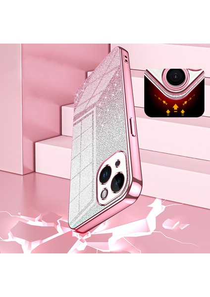 iPhone 14 Cep Telefonu Kılıfı Gradient Glitter Hassas Kesim Tpu Arka Kapak-Mavi (Yurt Dışından) fırsatları