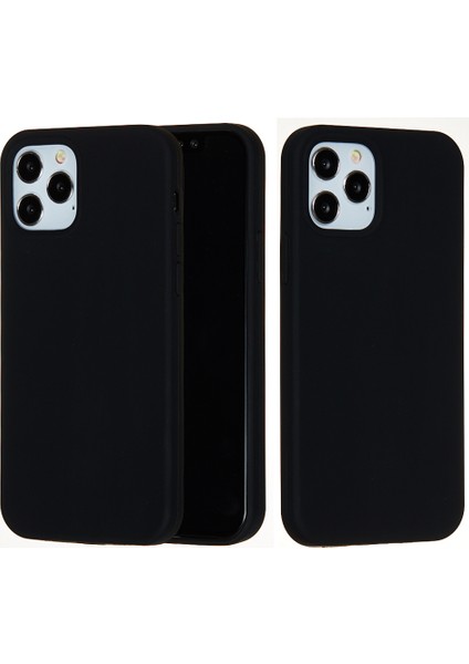 iPhone 12 Pro Max 6.7 Inç Sıvı Silikon Yumuşak Cep Telefonu Kılıfı Akıllı Telefon Kılıfı-Siyah (Yurt Dışından) fiyatları