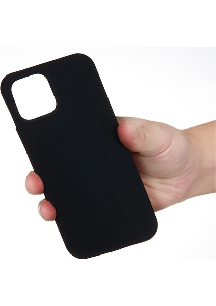 iPhone 12 Pro Max 6.7 Inç Sıvı Silikon Yumuşak Cep Telefonu Kılıfı Akıllı Telefon Kılıfı-Siyah (Yurt Dışından) fırsatları