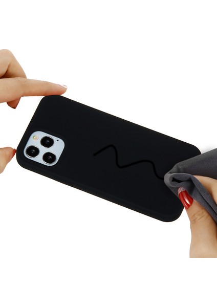 iPhone 12 Pro Max 6.7 Inç Sıvı Silikon Yumuşak Cep Telefonu Kılıfı Akıllı Telefon Kılıfı-Siyah (Yurt Dışından) indirimleri