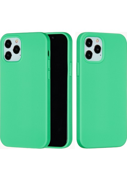 iPhone 12 Pro Max 6.7 Inç Sıvı Silikon Yumuşak Cep Telefonu Kılıfı Akıllı Telefon Kılıfı-Yeşil (Yurt Dışından) fiyatları