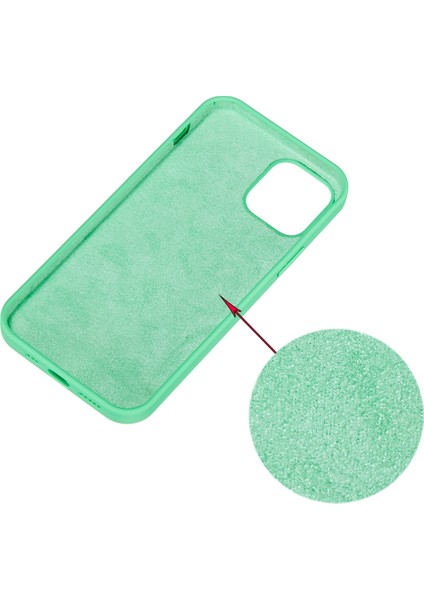 iPhone 12 Pro Max 6.7 Inç Sıvı Silikon Yumuşak Cep Telefonu Kılıfı Akıllı Telefon Kılıfı-Yeşil (Yurt Dışından) modelleri