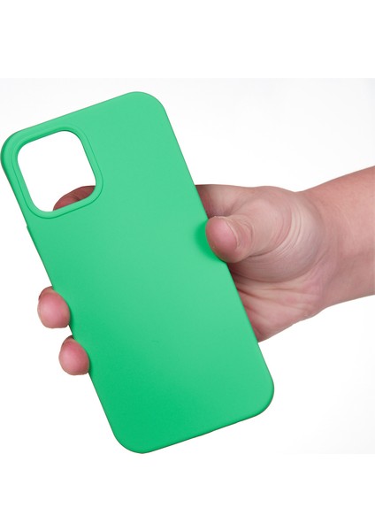 iPhone 12 Pro Max 6.7 Inç Sıvı Silikon Yumuşak Cep Telefonu Kılıfı Akıllı Telefon Kılıfı-Yeşil (Yurt Dışından) fırsatları
