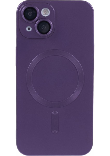 iPhone 14 Plus Tpu Kılıf Için Lens Filmli Magsafe Ka Düşmeye Karşı Telefon Kılıfı ile Uyumlu - Koyu Mor (Yurt Dışından)