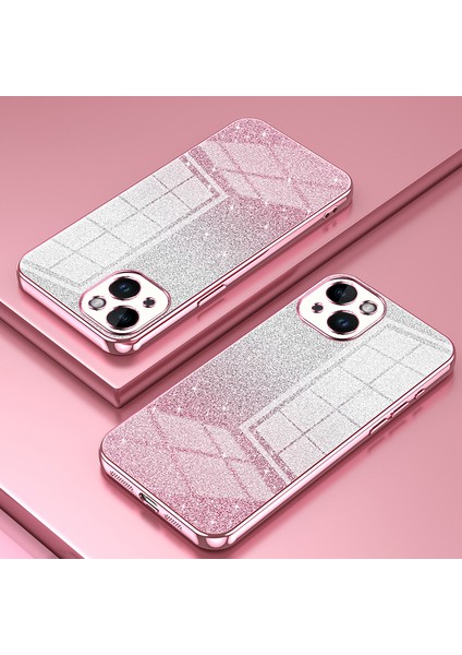 iPhone 14 Cep Telefonu Kılıfı Gradient Glitter Hassas Kesik Tpu Arka Kapak-Pembe (Yurt Dışından) fiyatları