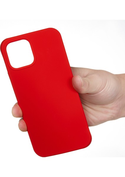 iPhone 12 Pro Max 6.7 Inç Sıvı Silikon Yumuşak Cep Telefonu Kılıfı Akıllı Telefon Kılıfı-Kırmızı (Yurt Dışından) fırsatları