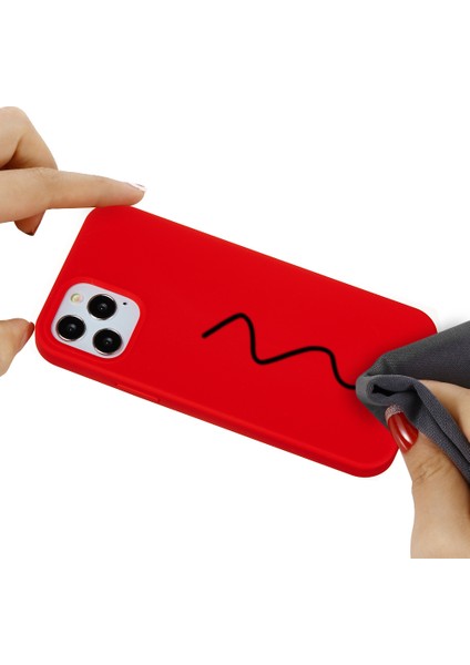 iPhone 12 Pro Max 6.7 Inç Sıvı Silikon Yumuşak Cep Telefonu Kılıfı Akıllı Telefon Kılıfı-Kırmızı (Yurt Dışından) indirimleri